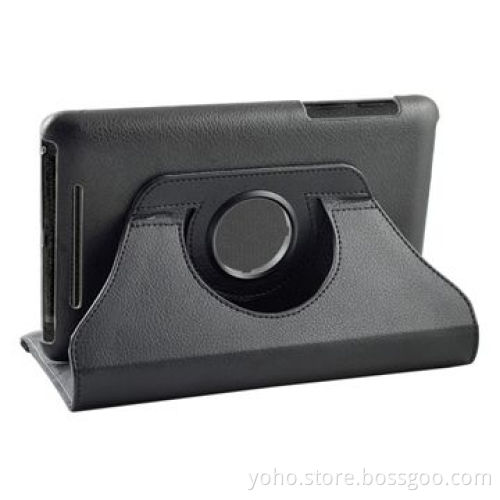 Black Rotating 360 Degrees Leather Case and Cover for Google Nexus 7 Inches